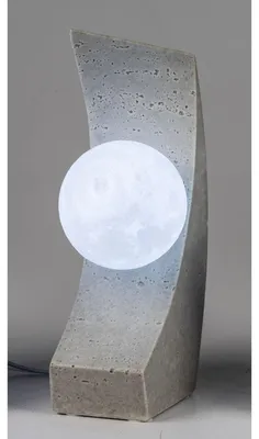 Produktbild von Akkubetriebene Tischlampe STONE grau L. 30cm aus Kunststein Formano