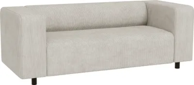 Produktbild von S-STYLE MÖBEL - Malin - Modernes Sofa 2 sitzer aus Beige Cord-Stoff mit bequemem Sitz
