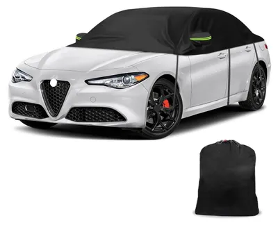 Productafbeelding van Halve autoverdekking voor Alfa Romeo Giulia, modeljaren 2016-2025, waterdicht, winddicht, reflecterend, geschikt voor alle weersomstandigheden