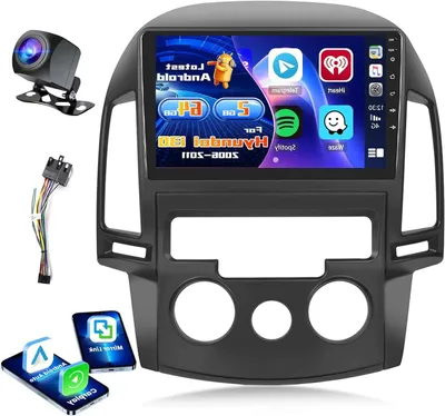 Imagen del producto de Radio para coche - Sistema de audio para automóvil - Reproductor multimedia - Pantalla táctil de 9 pulgadas - CarPlay y Android Auto inalámbricos