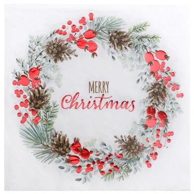 Produktbild von 1000 Servietten Weihnachten Weihnachtsservietten 33x33 cm rot