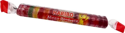 Produktbild von Haribo Mega-ROUL Fruchtgummi, Hartes Gummi, 45 g, Fruits, Mehrfarbig, 1459 kJ, 343 kcal
