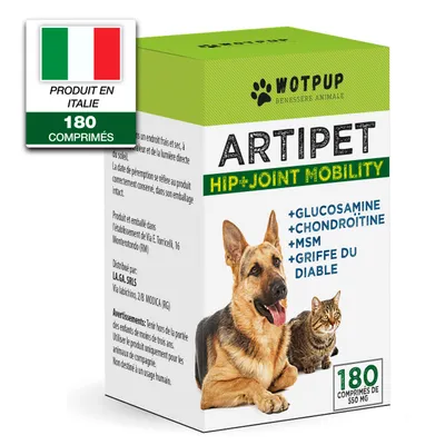 Image de Artipet, complément alimentaire pour les articulations des chiens | 180 comprimés de 550 mg avec MSM, griffe du diable, chondroïtine, glucosamine |