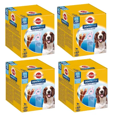 Produktbild von PEDIGREE® DENTASTIX™ Daily Oral Care Karton Multipack Mega Pack 10-25kg 4 x 15 x 7 Stück