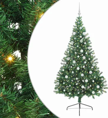 Obrázok produktu pre vidaXL Umelý predsvietený vianočný stromček zelený 180 cm PVC