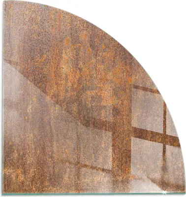 Produktbild von Rostige Textur auf Metall – Glasbodenplatte für – Kaminofen – Kaminplatte Glas – Schutzglas – Funkenschutzplatte –Glasbodenplatte Feuerfeste – Hitzeschutzplatte – Bodenschutz aus Glas – 1/4 100x100 cm