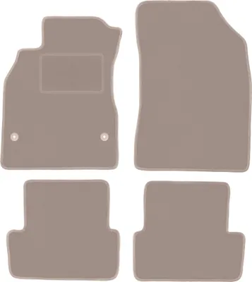 Zdjęcie produktu dla Welurowe dywaniki samochodowe do Renault Fluence sedan (2009-2016) - beżowe dywaniki podłogowe LUX komplet (4 szt.)