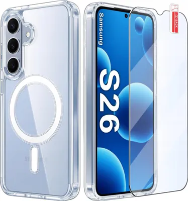 Produktbild von Transparentes Magnetetui für Samsung S26 | für MAGSAFE CASE | + Glas 9H
