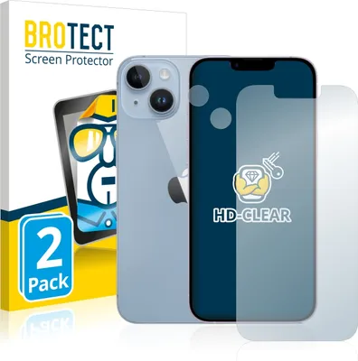 Produktbild von 2x Für Apple iPhone 14 (Display+Kamera) Schutzfolie BROTECT Displayschutz Display Schutz Folie Klar Transparent