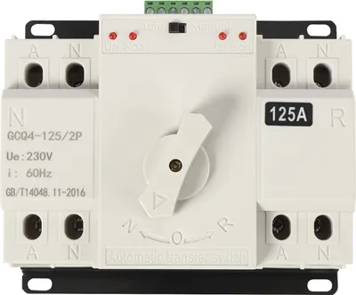 Obrázek produktu pro 125A 2P Přepínač s dvojitým napájením Automatický přepínač