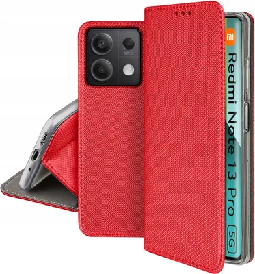 Zdjęcie produktu dla Etui do Xiaomi Redmi Note 13 Pro 5G SMART MAGNET CASE PORTFEL + SZKŁO 9H