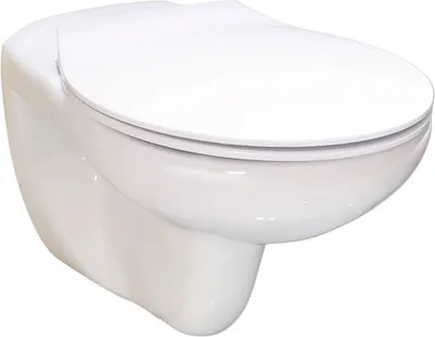 Produktbild von sanicomfort Wand WC Set 'Hanna' spülrandlos weiß inkl. WC-Sitz Tiefspüler