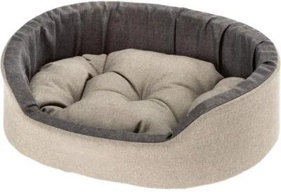 Produktbild von Famanu Hundebett abnehmbar - waschbares Kissen - Baumwollbezug mit weicher Füllung - 55 x 41 x H 15 cm