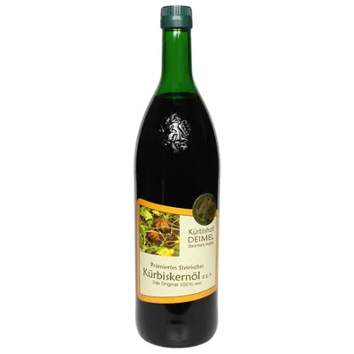 Produktbild von Kürbishof DEIMEL Steiermark/Austria - 1000 ml Original Steirisches Kürbiskernöl g.g.A. - Direkt vom Erzeuger - Jährlich prämiert