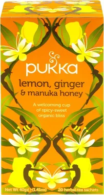 Produktbild von Pukka Tee Zitrone Ingwer Manuka 20 x 2 Gramm