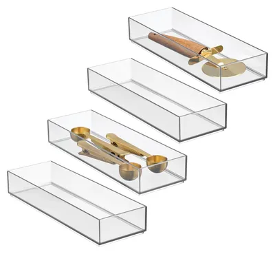 Produktbild von iDesign Besteckspachtel, transparent, für Küche, Badezimmer, Organizer, groß, 4