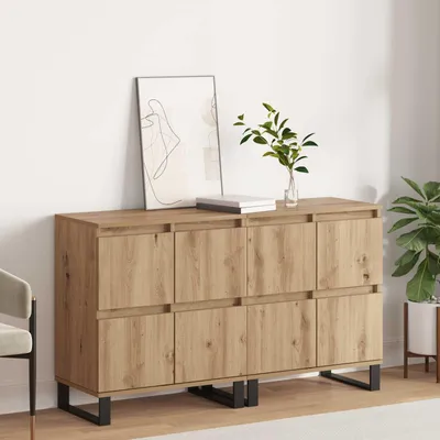 Image de Buffet vidaXL, 2 pièces, chêne Artisan, 60 x 35 x 70 cm