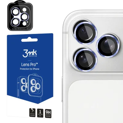 Obrázek produktu pro Ochranné sklo na objektiv fotoaparátu pro iPhone 18 Pro / Max, 3mk Lens Protection Pro, světle modrá barva