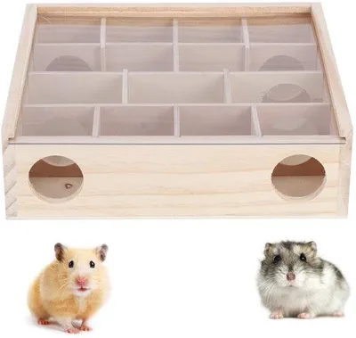Zdjęcie produktu dla Hamsterdoelhof – Naturalne drewno – Interaktywna zabawka