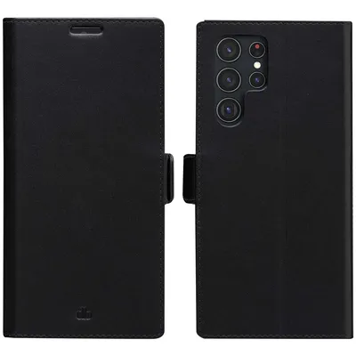 Immagine prodotto di Custodia per Samsung Galaxy S22 Ultra - Vera pelle - Custodia a libro dbramante1928 - Nero