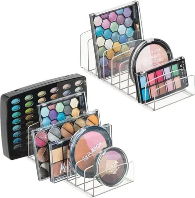 Produktbild von Schminkaufbewahrung Kosmetik Organizer mDesign Make-up 2er-Set transparent