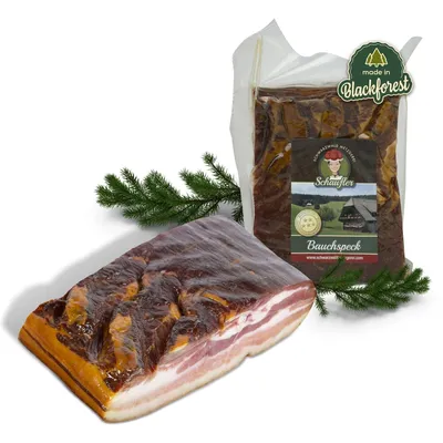 Produktbild von Schwarzwälder Bauchspeck 500g am Stück mit herzhaft rauchigem Aroma