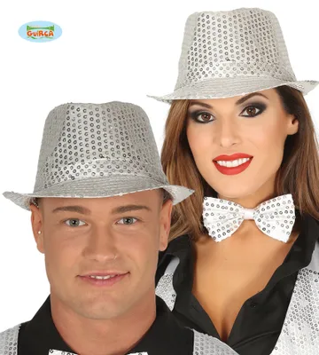 Produktbild von Mütze Gangster Pailletten silber