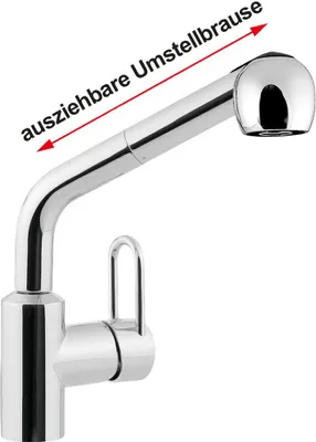 Produktbild von Spültischarmatur zur Unterfenstermontage klappbar nit Handbrause