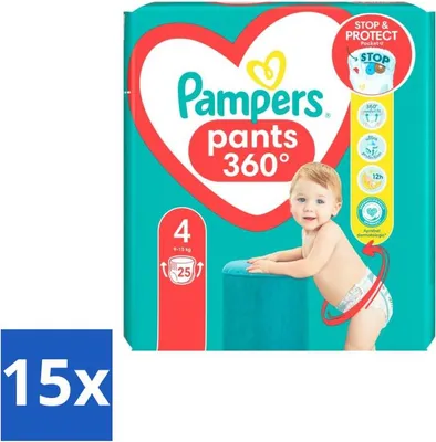Obrázek produktu pro Pampers – plenkové kalhotky – suché kalhotky pro miminka velikost 4 – 25 plen – výhodné balení – 15 kusů