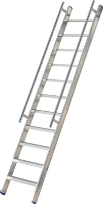 Produktbild von Alu Profi Stufenanlegeleiter Mod. 220 mit 2 Handläufen  - Stufenanzahl: 11, Leiternlänge (L): 2,76 m