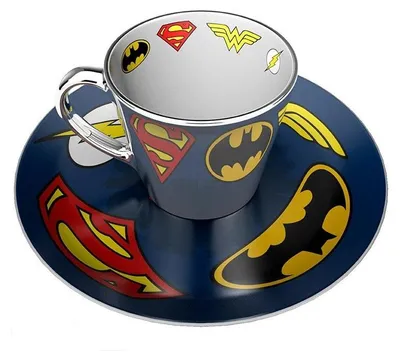 Produktbild von Justice League - Symbols - Spiegeltasse & Teller-Set