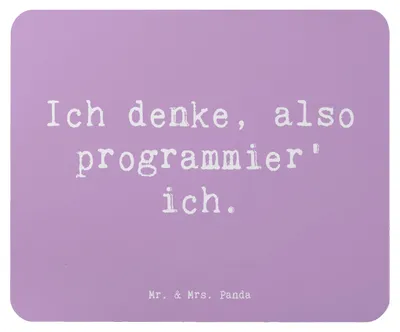 Produktbild von Mr. & Mrs. Panda Mauspad Spruch Denker Softwareentwickler - Lavendeltraum - Geschenk, Berufsleben, Mouse Pad, Mousepad, computer, Berufsprodukte, Softwareentwicklung