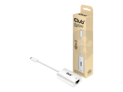 Produktbild von Club3D Adapter USB 3.2 Typ C > RJ45 Gigabit LAN   St/Bu retail