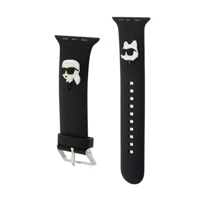 Produktbild von Karl Lagerfeld Klawmslkcnk Apple Watch 38/40/41mm Gurt Schwarz  Schwarz One Size