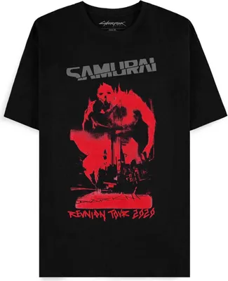 Produktbild von Cyberpunk T-Shirt Herren 2077 - Samurai Reunion Tour 2020 schwarz L
