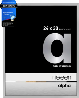Produktbild von nielsen Aluminium Bilderrahmen Alpha, 24x30 cm, Silber Matt