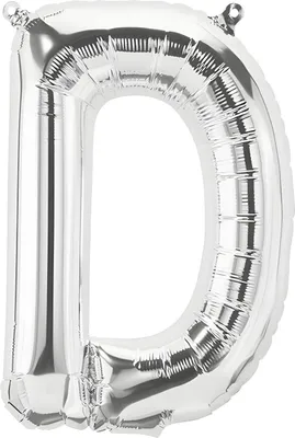 Obrázek produktu pro Folienballon Buchstabe D, silber, ca. 100 cm