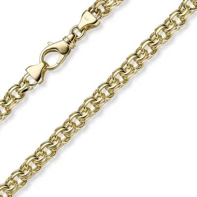 Produktbild von 7mm Garibaldi Kette Halskette aus 585 Gold Gelbgold massiv 60cm