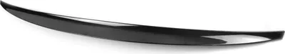 A close-up shot of a black car spoiler against a white background.