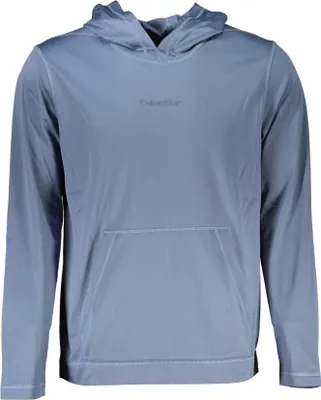 Produktbild von Herren-Sweatshirt Blau Kapuze Langarmtasche Druck Logo Fitness