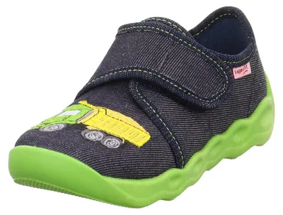Produktbild von Superfit Jungen BUBBLE Hausschuhe, BLAU/GRÜN 8030