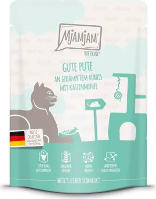 Produktbild von MjAMjAM Cat - Leckere Mahlzeiten Pouchbeutel 6x300g | Pute & Kürbis