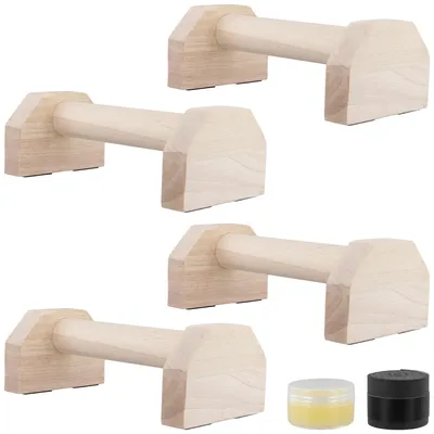 Productafbeelding van Set van 4 Houten Push-up Grepen met Antislip