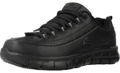 Productafbeelding van Skechers veterschoenen voor dames, sportief model, rubberen zool, zwart