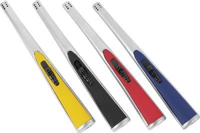 Produktbild von Stabfeuerzeug Rainbow sortiert 20x2,5x2cm blau/rot/schwaz/gelb