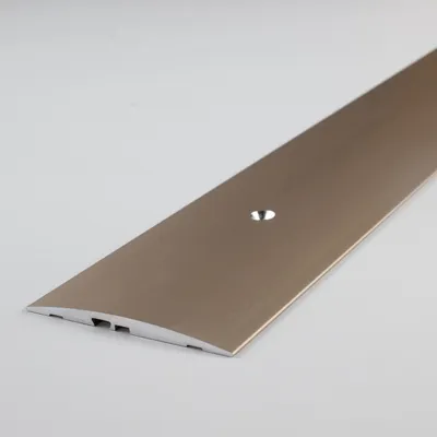 Produktbild von PROVISTON | Übergangsprofil | Aluminium eloxiert | Bronze Hell | Breite 58 mm | Höhe 4 mm | Länge 1000 mm | Seitlich Gebohrt | Übergangsschiene | Übergangsleiste | Bodenprofil | Abdeckleiste | 1 Stück