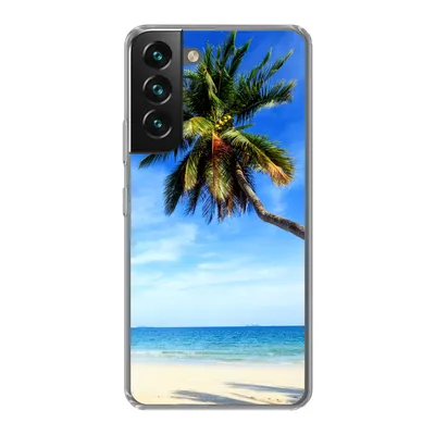 Produktbild von MuchoWow® Handyhülle Schutzhülle Hülle für Samsung Galaxy S22 Palmen - Strand - Meer Silikon Softcase Handy Hülle - Mobiltelefonhülle