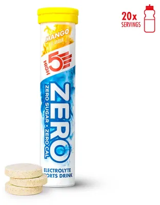 Produktbild von HIGH5 ZERO Mango Elektrolyt Brausetabletten, zuckerfrei, 20 Tabletten