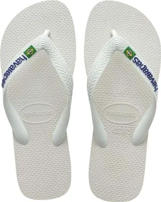 Obrázok produktu pre Havaianas Brasil Logo, Žena, Dospelý, Plážové šľapky, Biela, Obrázok, 37 - 38