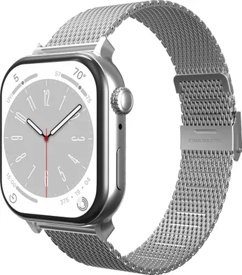 Produktbild von Cazy Uhrenarmband geeignet für Apple Watch Band (Silksteel) – Smartwatch-Armbänder – Universelles Armband geeignet für Apple Watch 38/40/41/42 mm - Silber